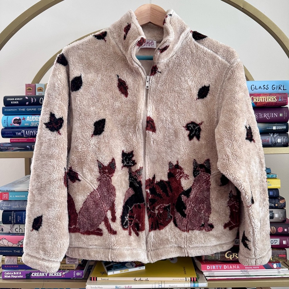 PBJ Sport Cat Fleece Zip-Up Jacket 🐱🧥